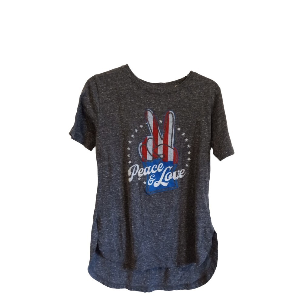 Royce Brand Peace and Love grey 4th of July Tee‎